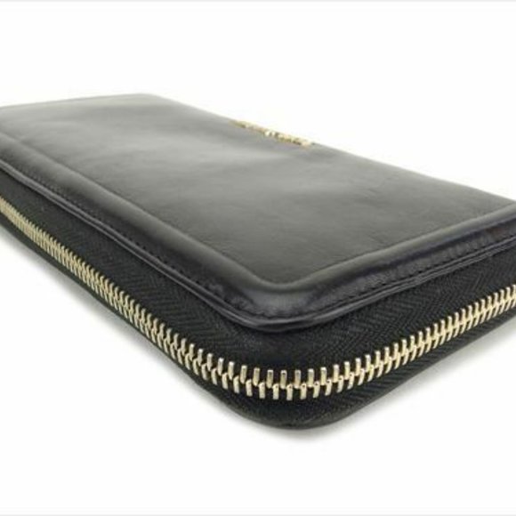 Authentic Bvlgari Wallet Purse Long Wallet Black leather Woman unisex - Picture 4 of 7